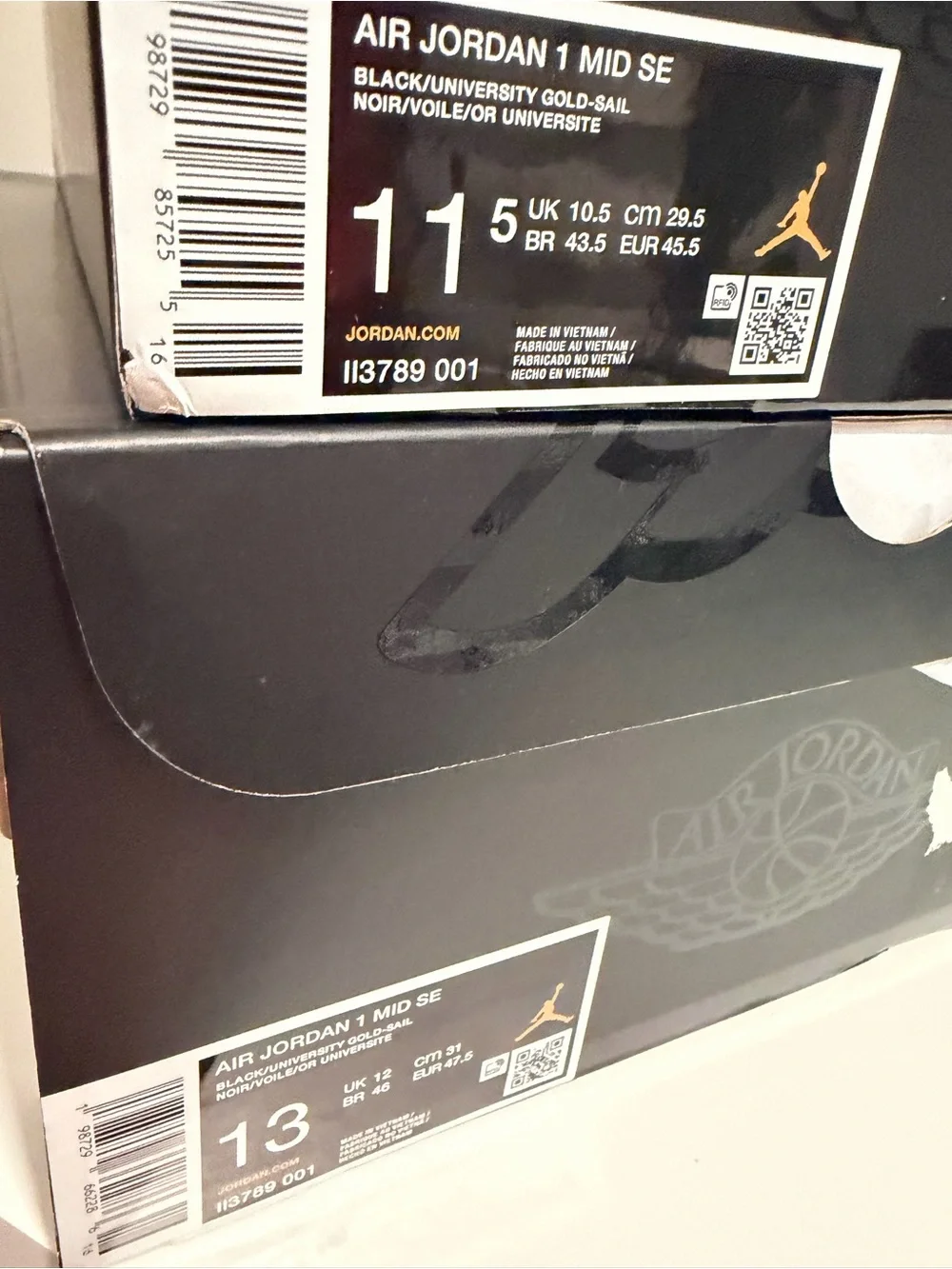 Jordan High-Top Sneakers in Pink, Black & Gray